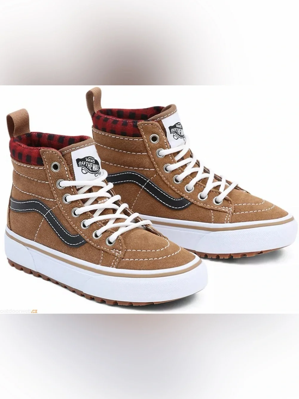 Baby Vans Sk8-Hi Plaid Brown & Black Skate Shoes